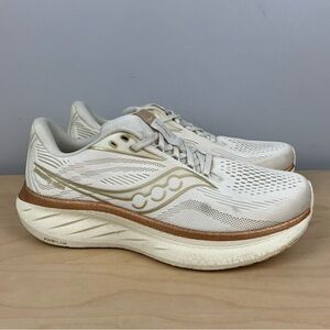 Saucony Women’s Size 9.0 Wide Ride 18 Vanilla Gold Athletic Running Shoes